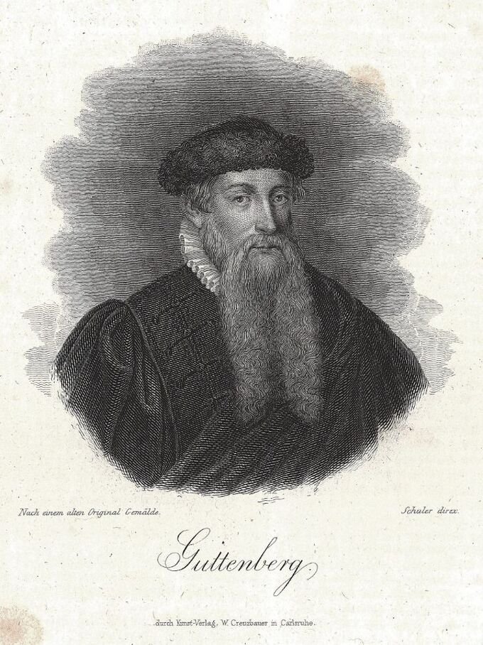 Portrait de Johannes Gutenberg