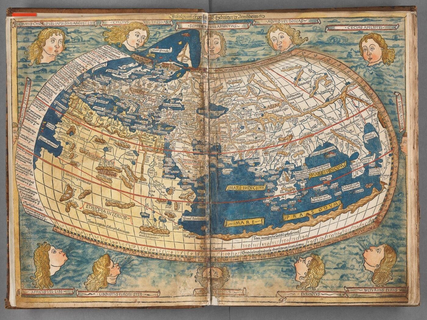 Mappemonde d'après Ptolémée, reproduite par les savants arabes